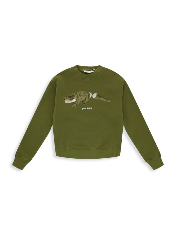 Palm Angels Boy's Crocodile Graphic Sweatshirt